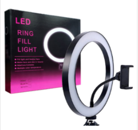 Aro De Luz Led 26 Cm Con Soporte Para Ce